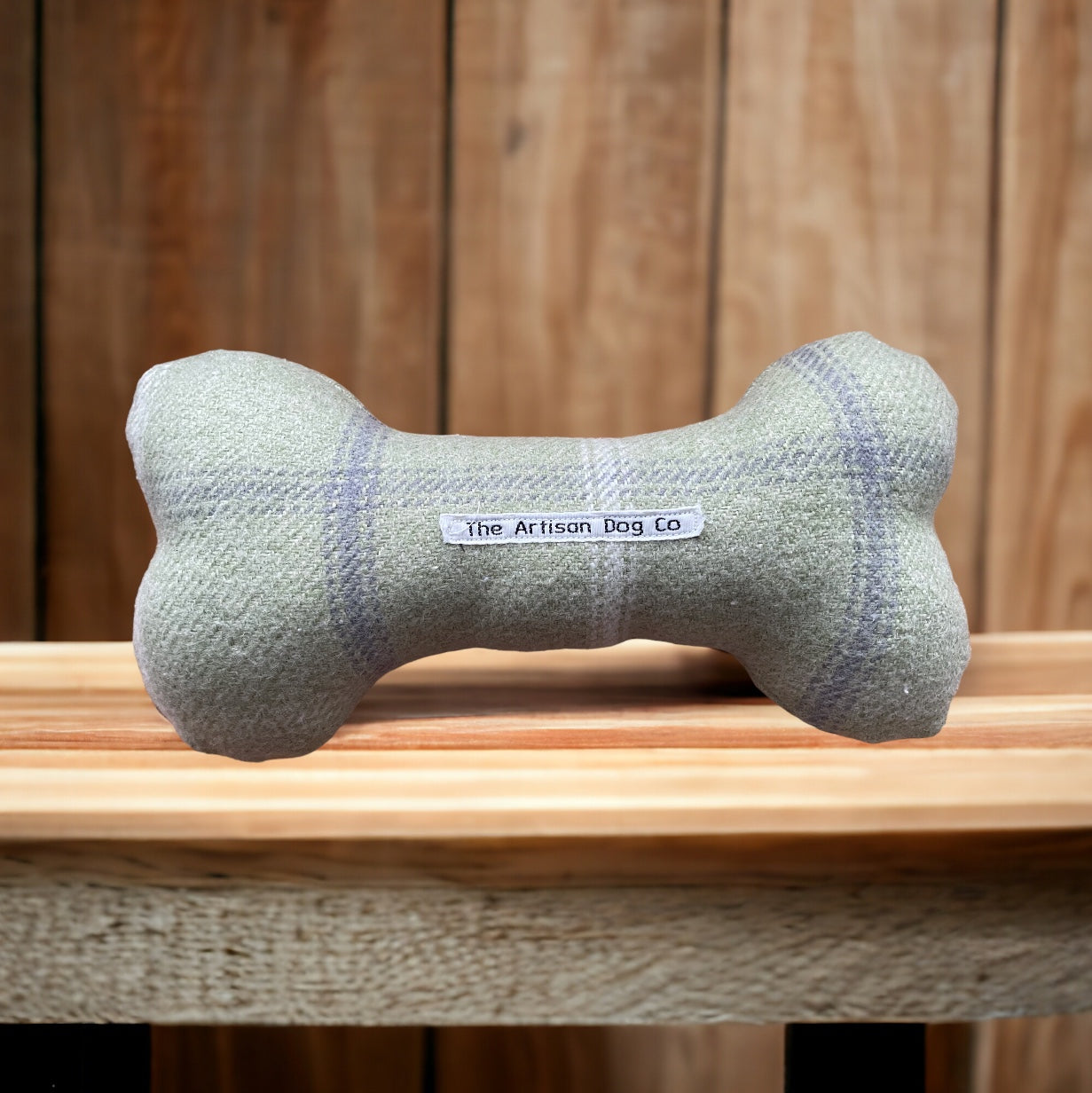 Handcrafted Toy Squeaky Dog Bone - choice of fabrics