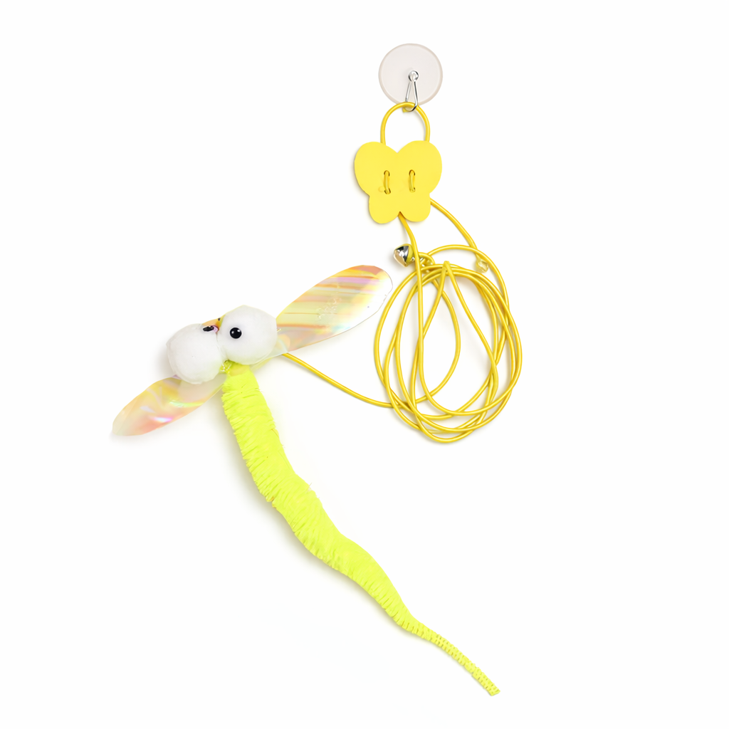 Cat Hanging Cat Toy – Hanging Door Elastic Rope Cat Stick with Feather & Plush Toys
