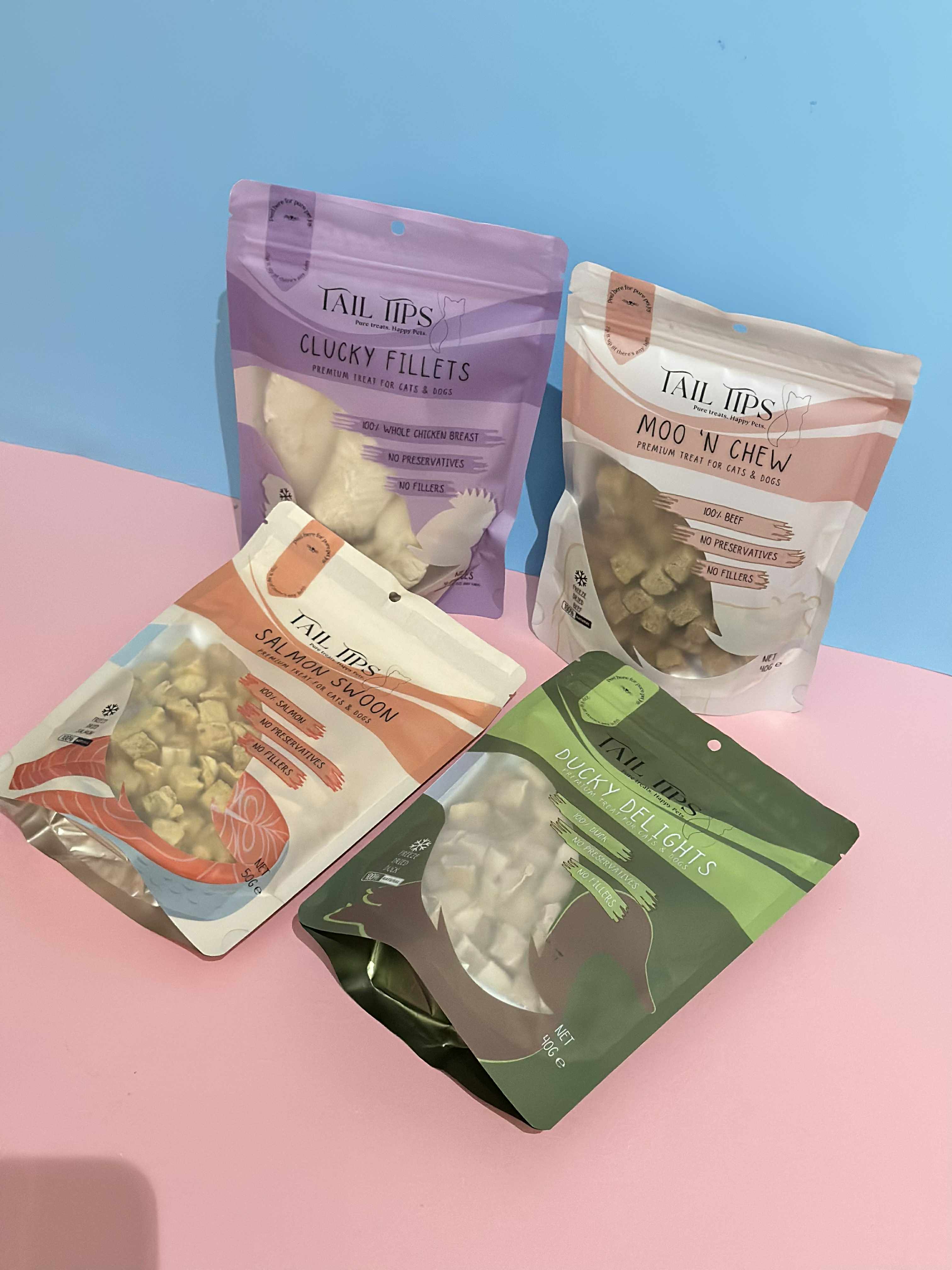 Dog Lover Pack - Premium Freeze-Dried Treats | 4 Flavours | Tail Tips UK
